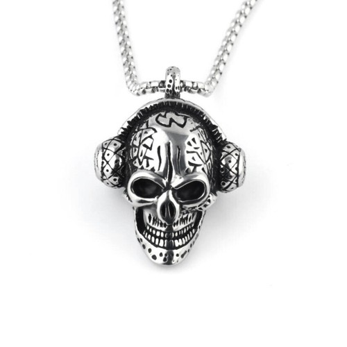 Herren silber gothic totenkopf - silber,