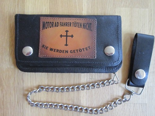 Biker portemonnaie leder - ,