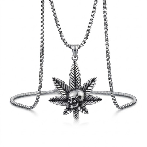 Edelstahl kette totenkopf - edelstahl,