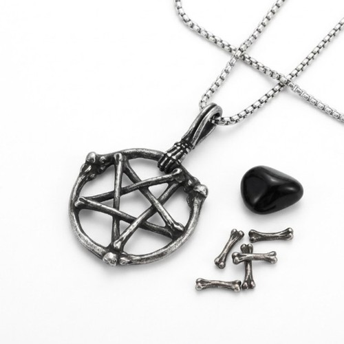 Pentagramm kette knochen - kette,