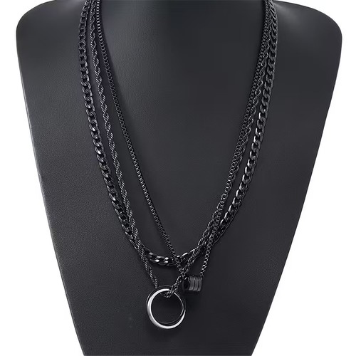 Herren halskette schwarz - herren,