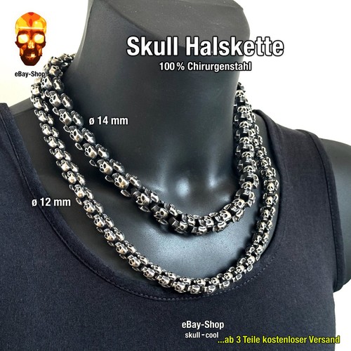 Skull halskette - mm,