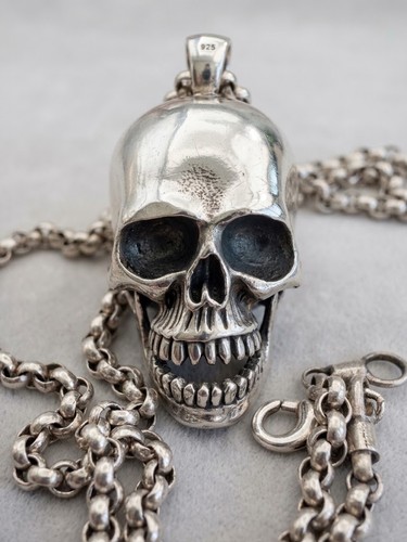 Totenkopf anhänger 925 - totenkopf, silber
