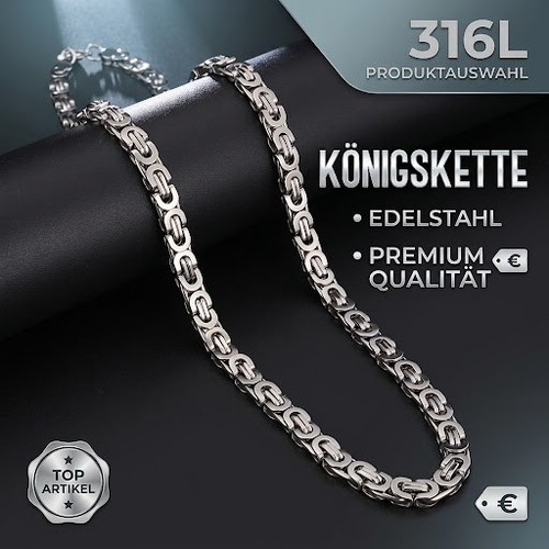 Edelstahl königskette herren - edelstahl,