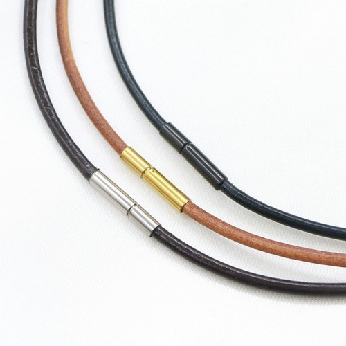 Lederkette 3mm mit gold - lederkette,